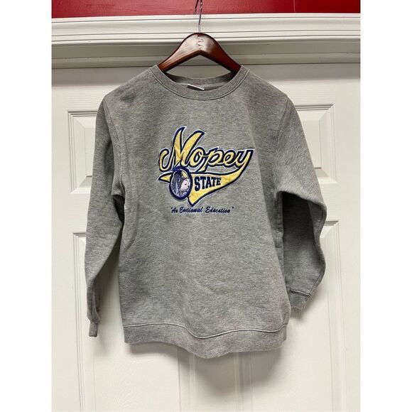 Disney Eyeore Mopey State Embroidered Gray Sweatshirt s L - Picture 2 of 5